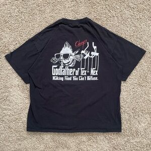 RARE Chuys The Godfather Of Tex Mex Black T Shirt Size XL